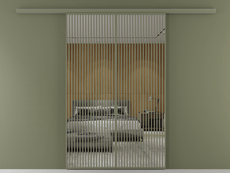 Перегородка Формато вдоль стены 2 створки