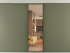 Перегородка Formato вдоль стены на потолок 1 створка