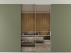 Перегородка Формато внутри проёма скрытое крепление в потолок 2 створки