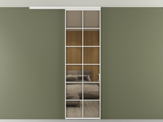 Перегородка Формато вдоль стены на потолок 1 створка