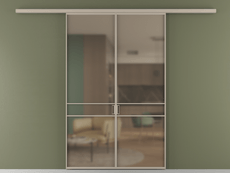 Перегородка Formato вдоль стены 2 створки