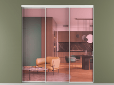 Перегородка Формато внутри проёма 3 створки с синхронным механизмом