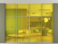 Перегородка Формато внутри проёма скрытое крепление в потолок 4 створки