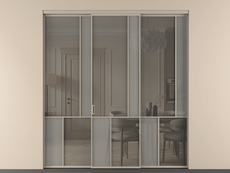 Перегородка Мозаик внутри проёма 3 створки