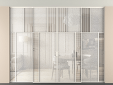 Перегородка Мозаик внутри проёма скрытое крепление в потолок 4 створки