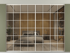 Перегородка Формато внутри проёма скрытое крепление в потолок 4 створки