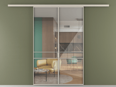 Перегородка Формато вдоль стены 2 створки