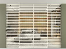Перегородка Формато внутри проёма скрытое крепление в потолок 4 створки