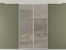 Перегородка Формато вдоль стены на потолок 2 створки