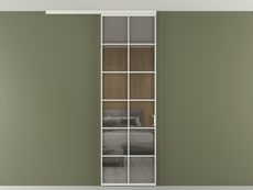 Перегородка Formato вдоль стены на потолок 1 створка