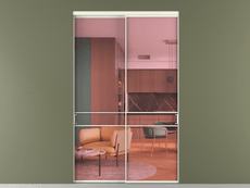 Перегородка Формато внутри проёма 2 створки