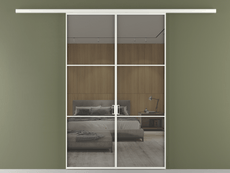 Перегородка Формато вдоль стены 2 створки