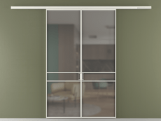 Перегородка Формато вдоль стены 2 створки