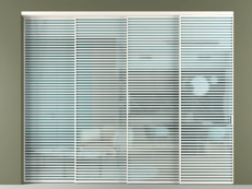 Перегородка Формато внутри проёма 4 створки с синхронным механизмом