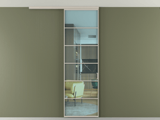 Перегородка Формато вдоль стены на потолок 1 створка