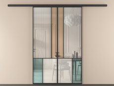 Перегородка Мозаик вдоль стены 2 створки