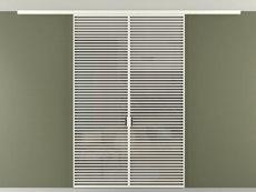 Перегородка Формато вдоль стены на потолок 2 створки