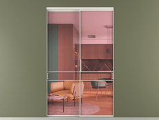 Перегородка Formato внутри проёма 2 створки