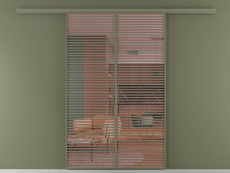 Перегородка Формато вдоль стены 2 створки