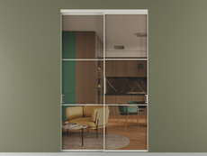 Перегородка Формато внутри проёма 2 створки