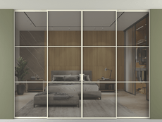 Перегородка Формато внутри проёма скрытое крепление в потолок 4 створки