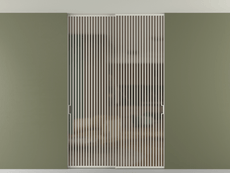 Перегородка Формато внутри проёма скрытое крепление в потолок 2 створки