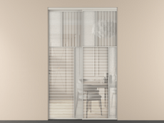 Перегородка Мозаик внутри проёма 2 створки