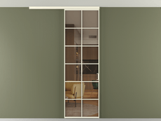 Перегородка Formato вдоль стены на потолок 1 створка