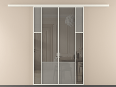 Перегородка Мозаик вдоль стены 2 створки