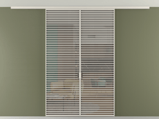 Перегородка Формато вдоль стены на потолок 2 створки