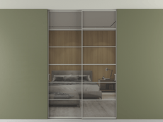 Перегородка Formato внутри проёма скрытое крепление в потолок 2 створки