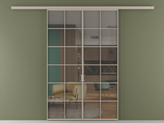 Перегородка Формато вдоль стены 2 створки