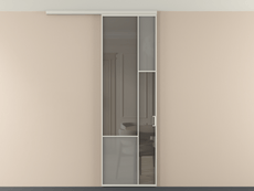 Перегородка Мозаик вдоль стены на потолок 1 створка