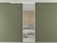 Перегородка Формато вдоль стены на потолок 1 створка