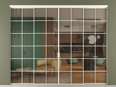 Перегородка Формато внутри проёма 4 створки