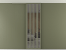 Перегородка Формато вдоль стены на потолок 1 створка