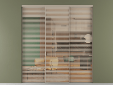 Перегородка Formato внутри проёма 3 створки