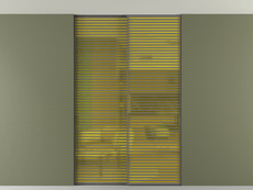 Перегородка Формато внутри проёма скрытое крепление в потолок 2 створки