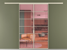 Перегородка Formato вдоль стены 2 створки