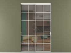 Перегородка Formato внутри проёма 2 створки