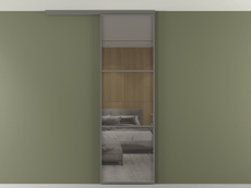 Перегородка Формато вдоль стены на потолок 1 створка