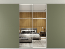 Перегородка Formato внутри проёма скрытое крепление в потолок 2 створки