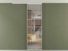 Перегородка Formato вдоль стены на потолок 1 створка