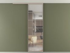 Перегородка Формато вдоль стены на потолок 1 створка