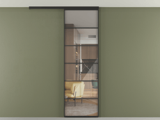 Перегородка Формато вдоль стены на потолок 1 створка