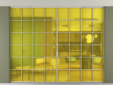 Перегородка Formato внутри проёма скрытое крепление в потолок 4 створки