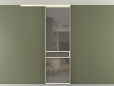 Перегородка Формато вдоль стены на потолок 1 створка