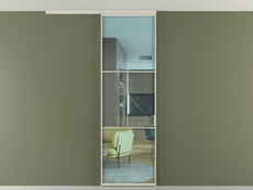 Перегородка Формато вдоль стены на потолок 1 створка