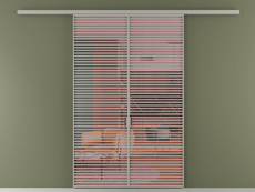 Перегородка Formato вдоль стены 2 створки