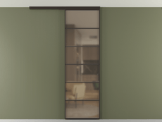 Перегородка Формато вдоль стены на потолок 1 створка